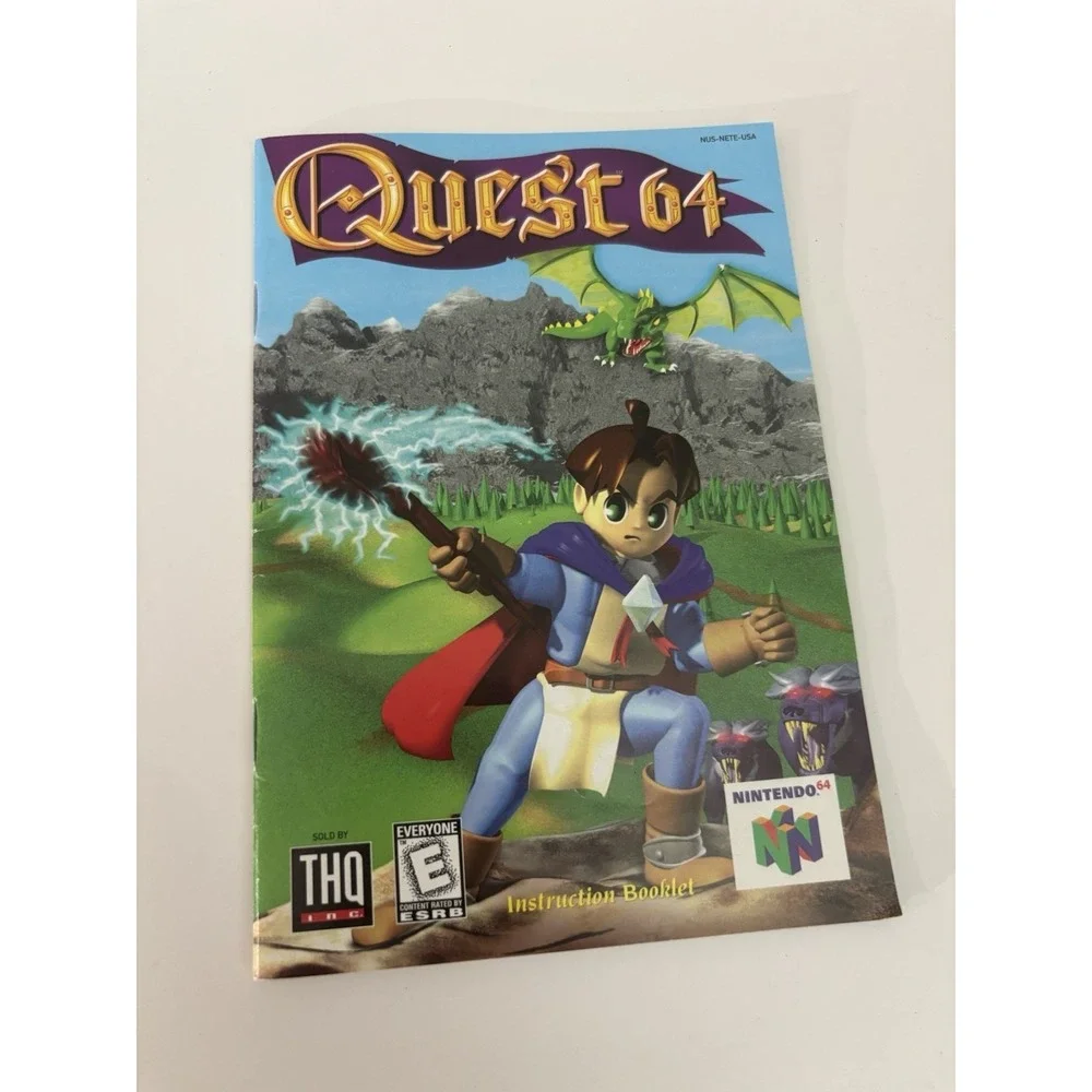 Quest 64 - N64 Nintendo 64 Manual Instruction Booklet Only No Game